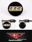 Preview: schwarz / gold 80,0 mm 56.24.039 3D BBS Felgendeckel Embleme